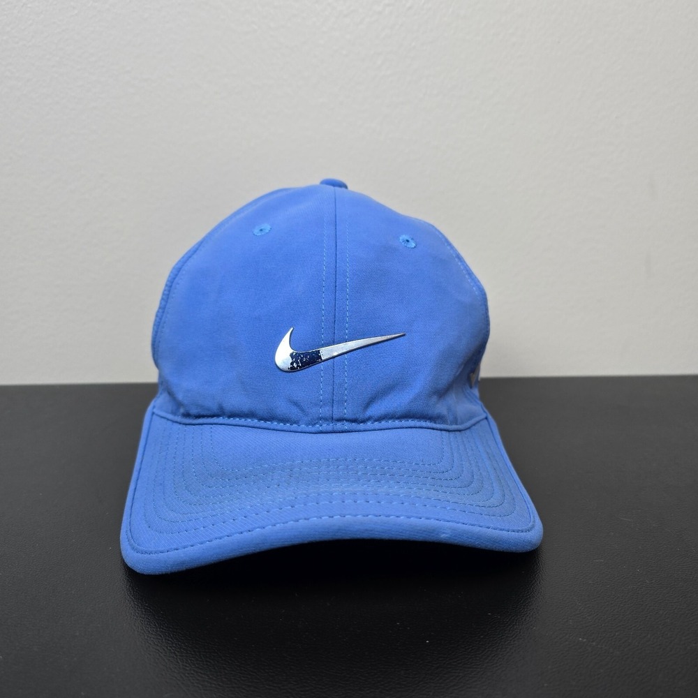 Nike Hat Cap Mens Strap Back Blue VRS RZN Swoosh Logo Performance‎ Golf Golfing